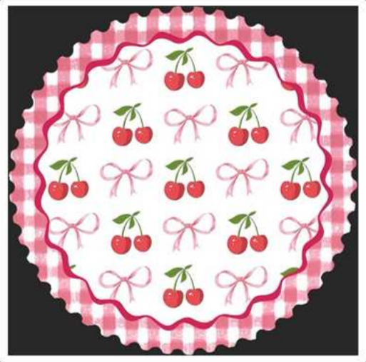 3D-Textured- Cherry Coaster