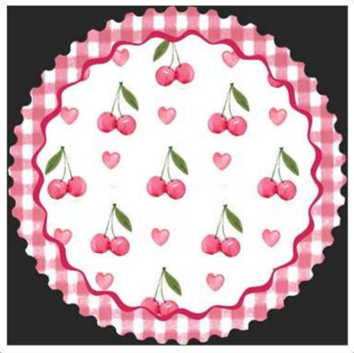 3D-Textured- Cherry Coaster