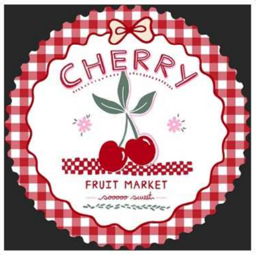 3D-Textured- Cherry Coaster