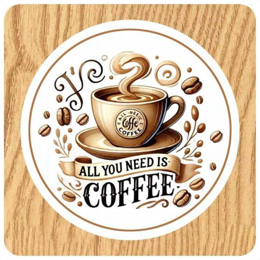 Flat Coaster-Coffee