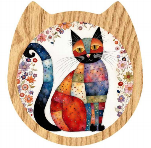 Flat Coaster-Cute Cat
