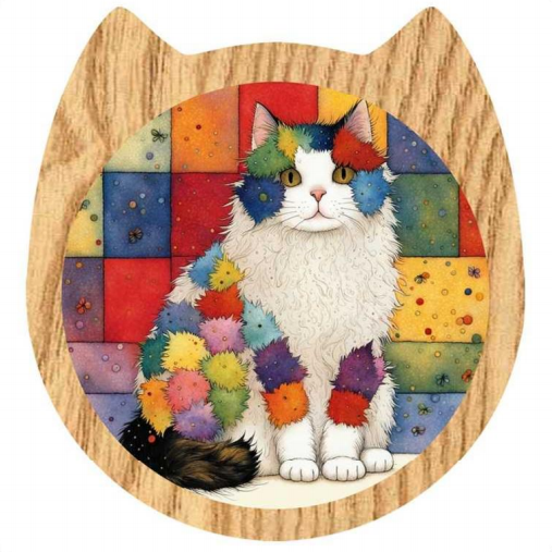 Flat Coaster-Cute Cat