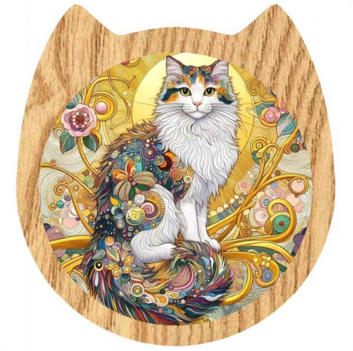 Flat Coaster-Cute Cat